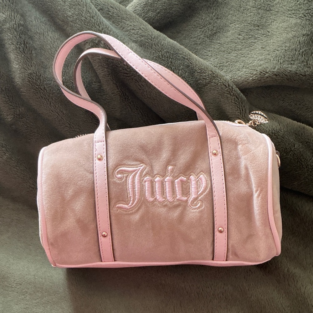 Small Juicy Couture Soft Pink and Cream Shoulder Bag